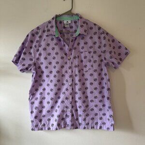 Disney Up Grape Soda Purple Button Up Shirt